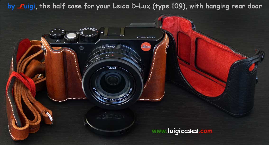 Color : Coffee Camera Bag Great 1/4 inch Thread PU Leather Camera Half Case Base for Leica DLUX TYP 109 